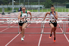 Women and Girls hurdles, 2021 North Eastern Track and Field Champs., Middesbrough. Photo: David T. Hewitson/Sports for All Pics